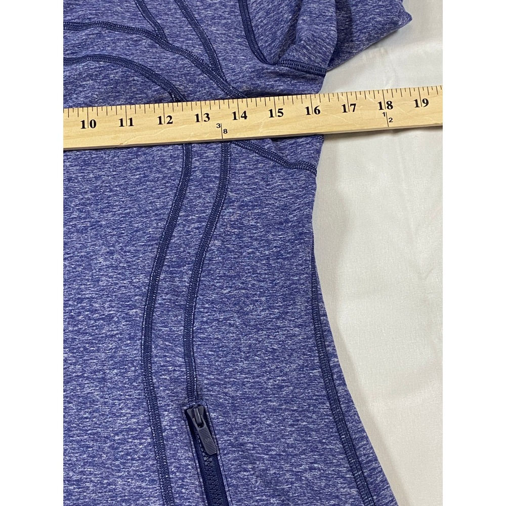 Lululemon Define Jacket Heathered Blue Full Zip Size 8 - Picture 11 of 11